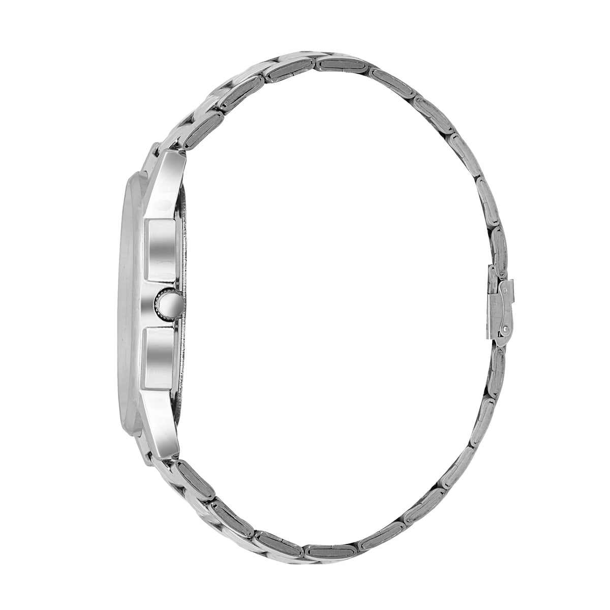 Piaoma Ring Blue Tachymeter Ring Blue Dial Mesh Chain Analog Watch  - For Men
