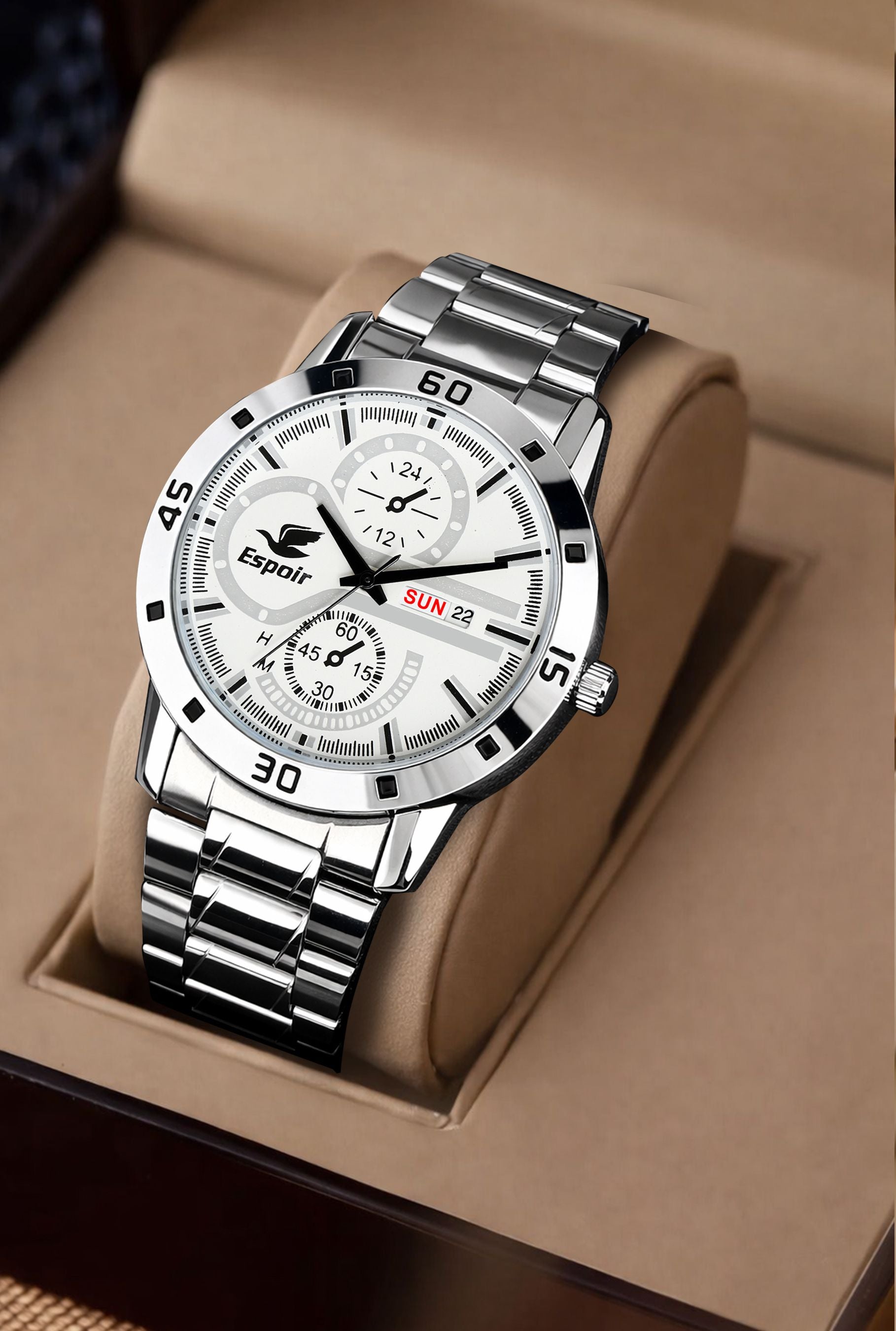 Espoir Chakra0507 Watch Strap Day And Date Functioning High Quality Analog Watch  - For Men
