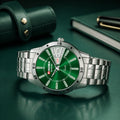 Piaoma Day and Date Latest Green Latest New Day and Date Mens Watch in FInest Fresh Green Color Analog Watch  - For Men