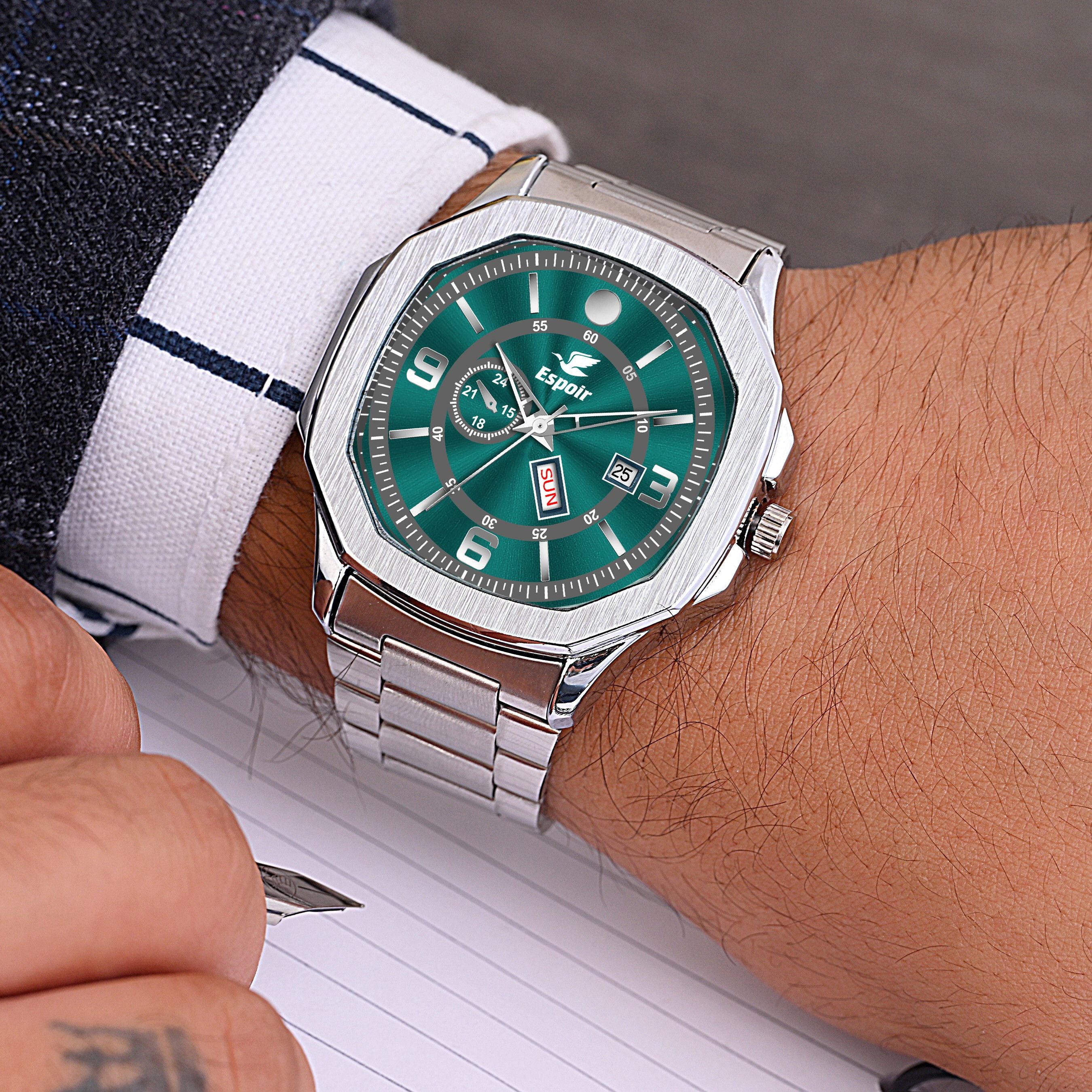 Espoir Mintgreen day date Day And Date Functioning High Quality Analog Watch  - For Men