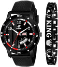 Espoir PUL0507 King Combo Printed Bracelet Day And Date Functioning High Quality Analog Watch  - For Men