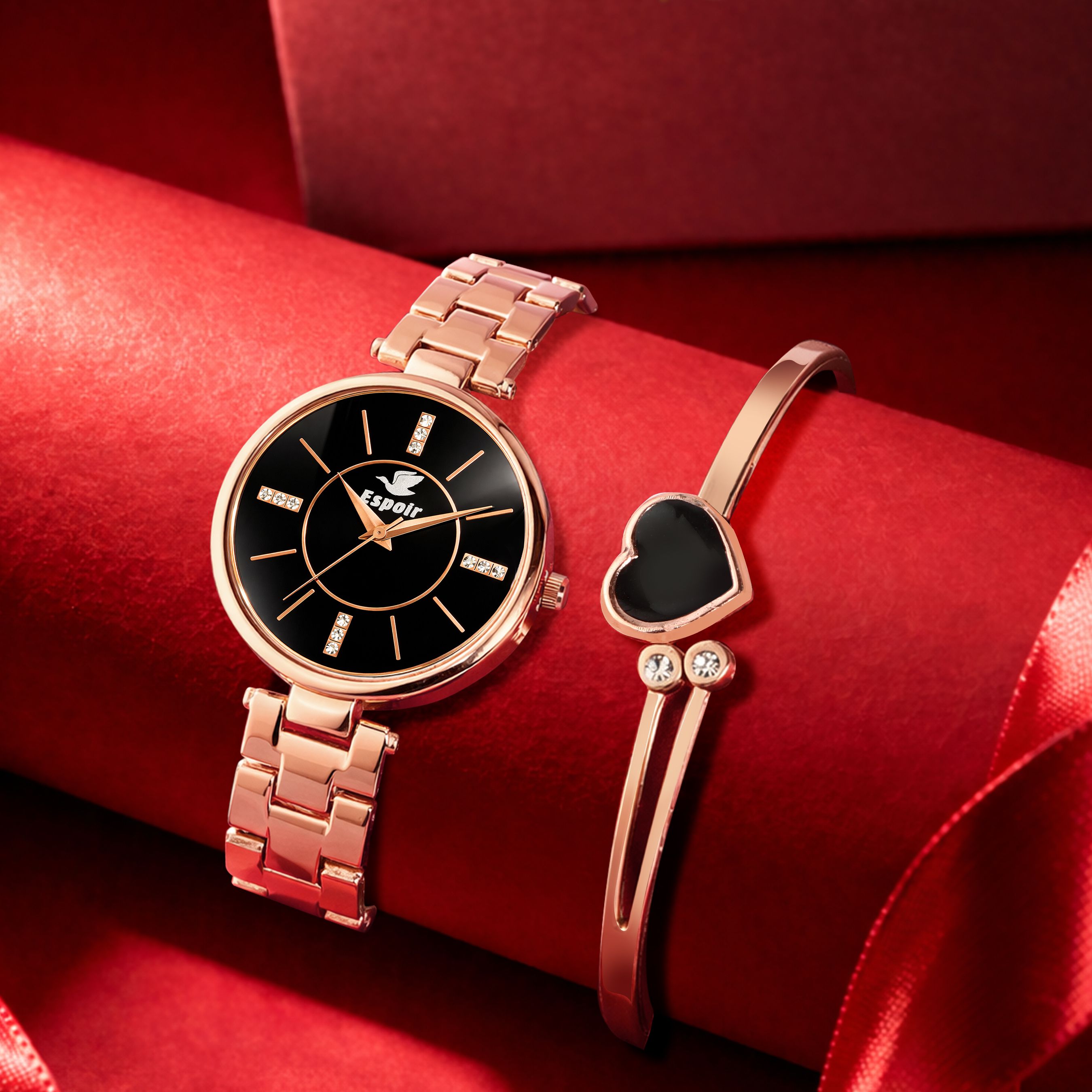 Espoir NA Combo Silky Rose gold Kashmiri Women Analog Watch  - For Women