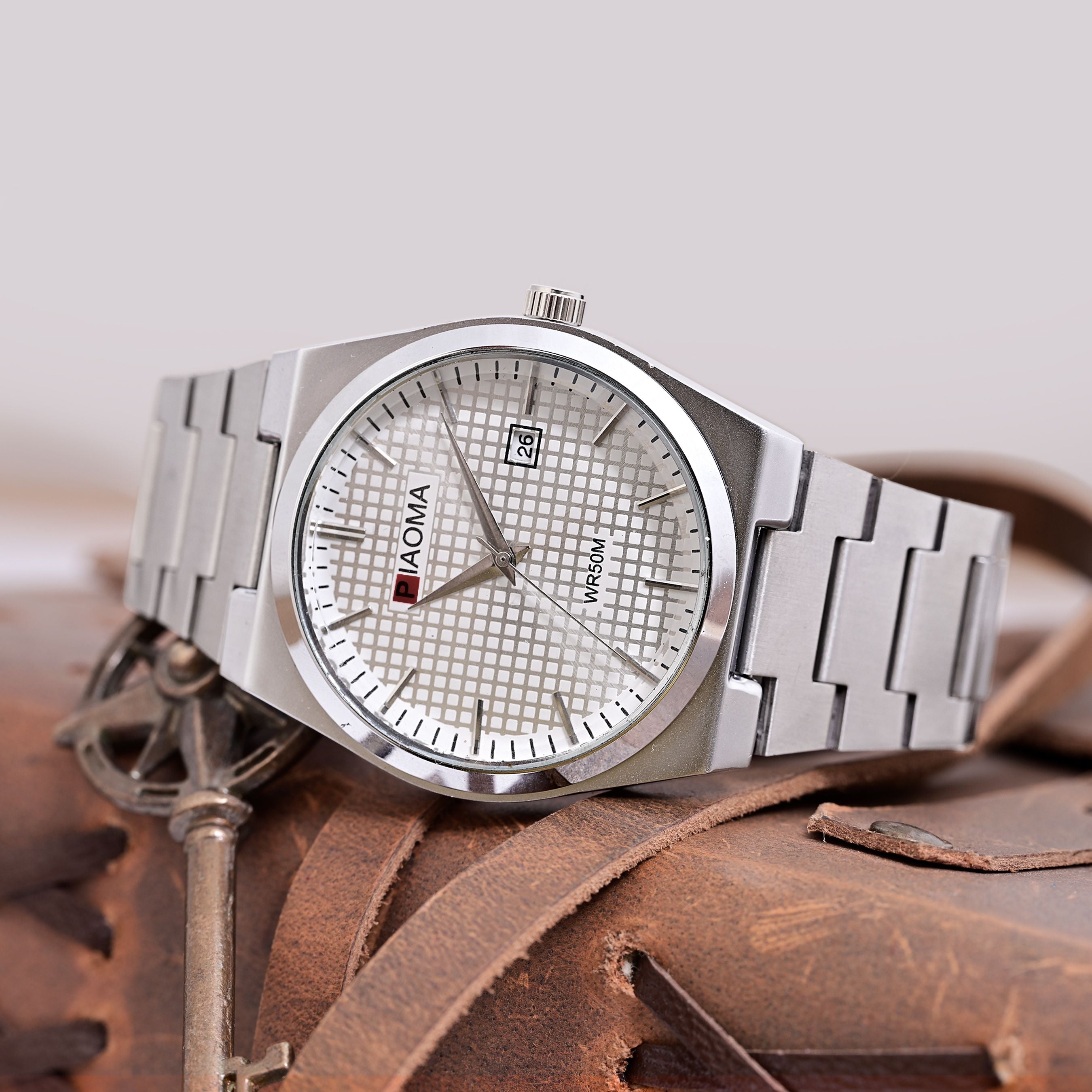 Piaoma Stylish Day And Date Functioning High Quality Analog Watch  - For Men