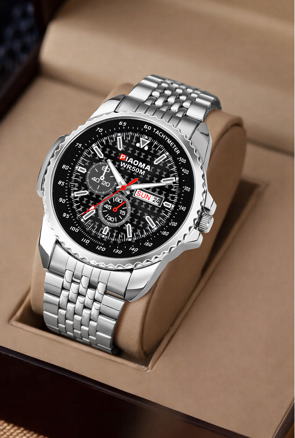 Piaoma Fresh Tachymeter Ring COllection Analog Watch  - For Men