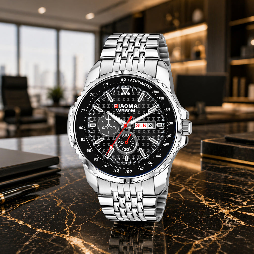Piaoma Fresh Tachymeter Ring COllection Analog Watch  - For Men