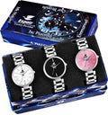 Espoir CMBPW050707 Stainless Steel Chrome Plated Pack Of 3 Combo Set Analog Watch  - For Women