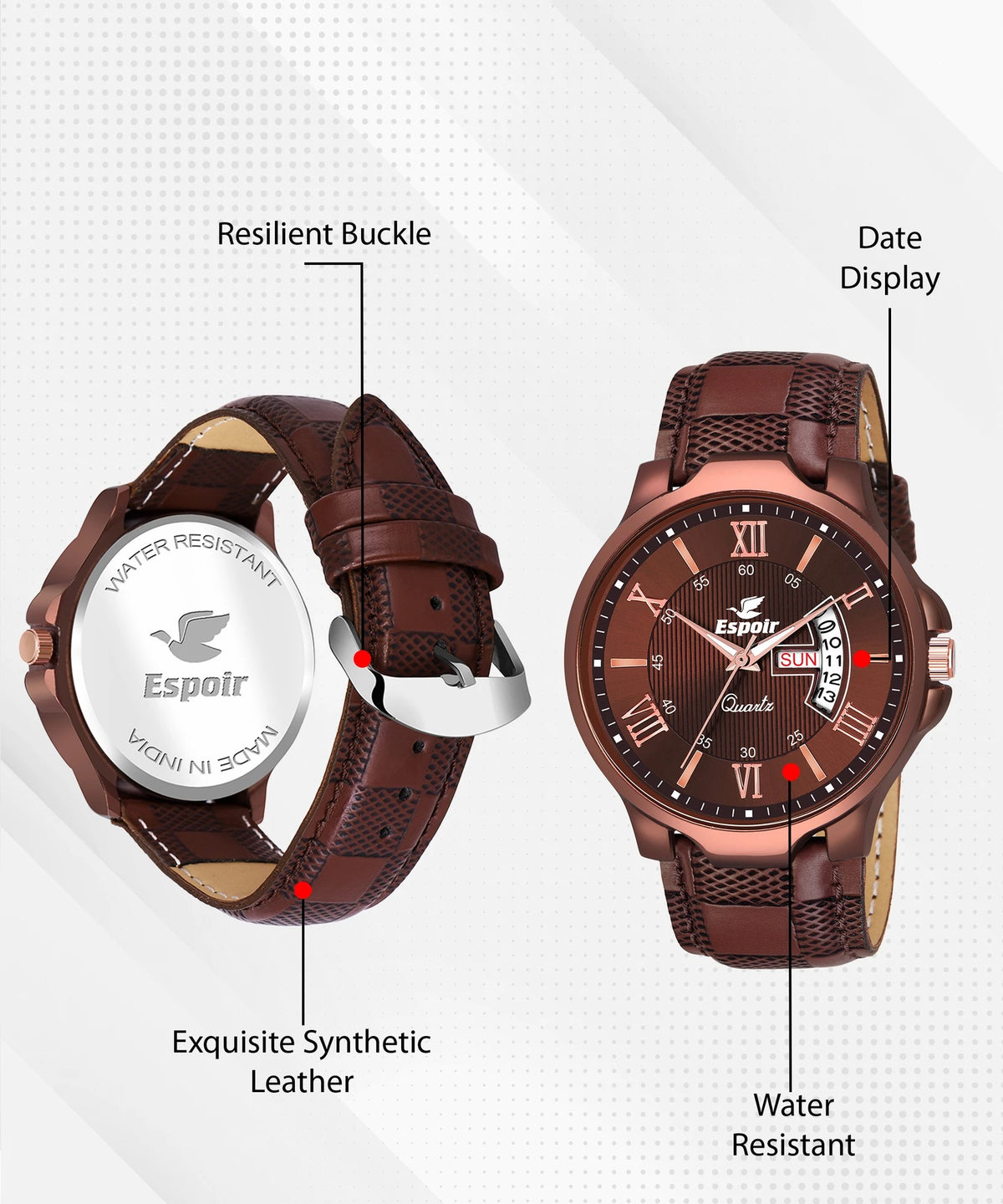 Espoir Anthony New Day And Date Functioning High Quality Analog Watch  - For Men