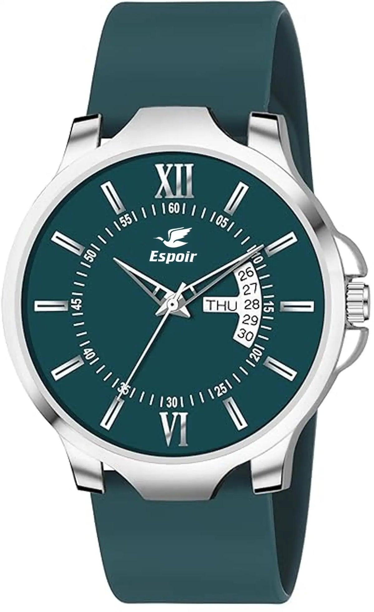 Espoir Olive Day and Date Smart Watch Strap Day And Date Functioning High Quality Analog Watch  - For Men
