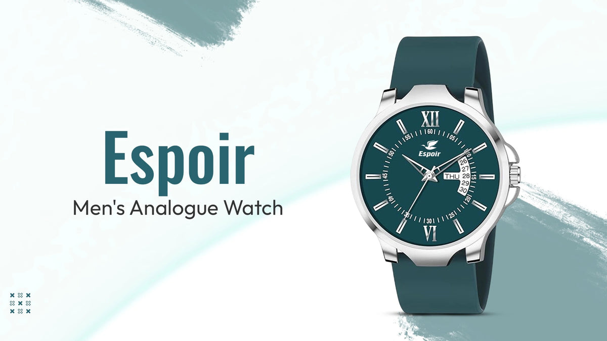 Espoir Olive Day and Date Smart Watch Strap Day And Date Functioning High Quality Analog Watch  - For Men