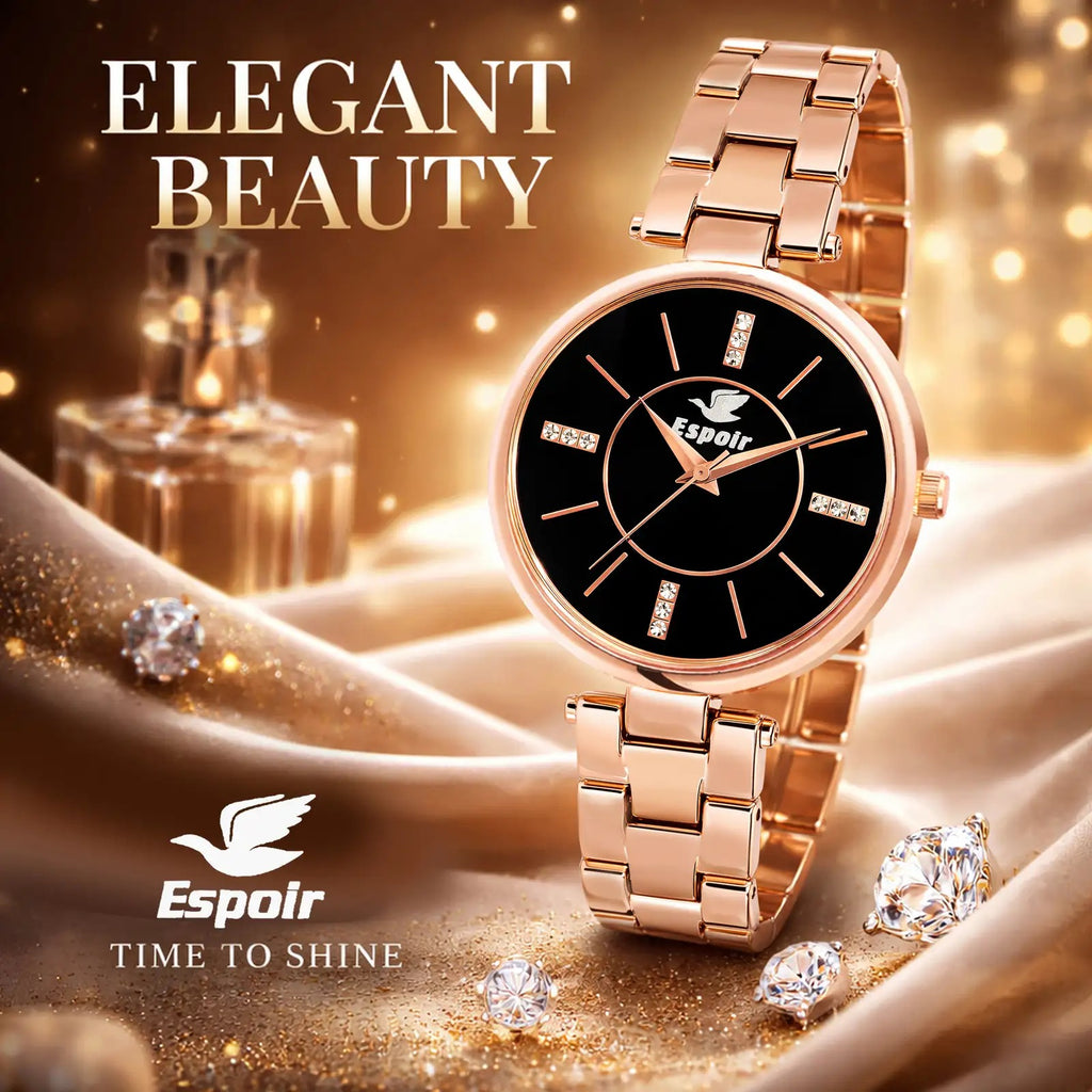 Espoir NA Combo Silky Rose gold Kashmiri Women Analog Watch  - For Women