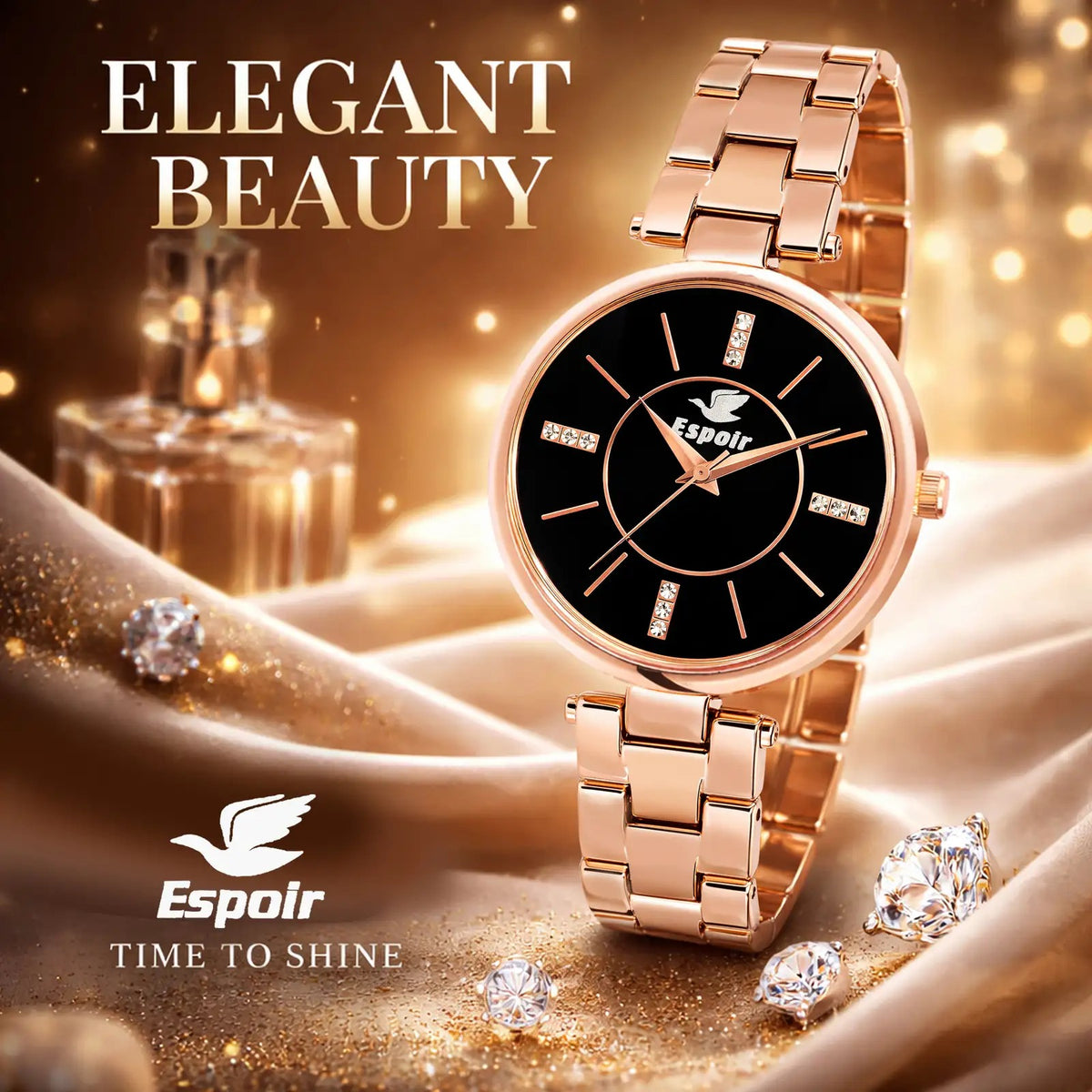 Espoir NA Combo Silky Rose gold Kashmiri Women Analog Watch  - For Women
