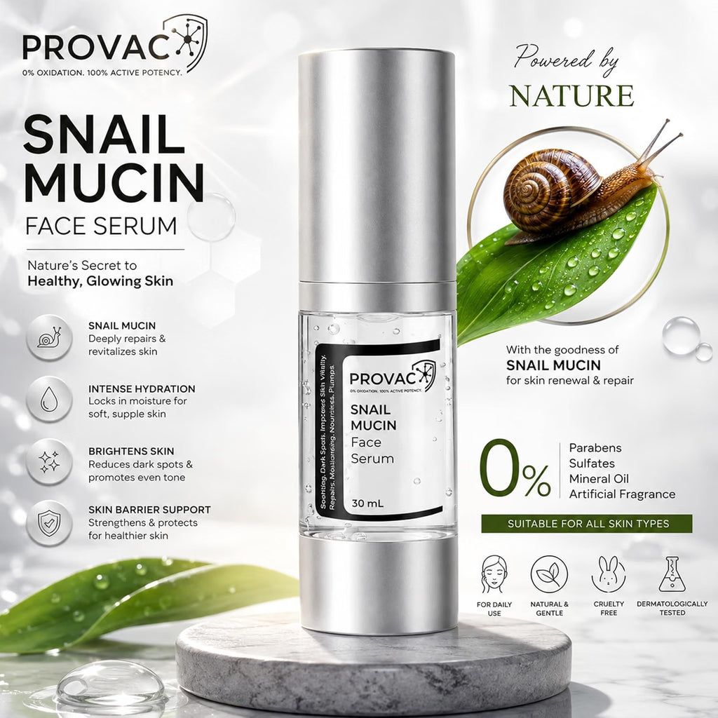 Provac Korean Snail 96 Mucin Serum (30ml) – Hydrating & Damage repair