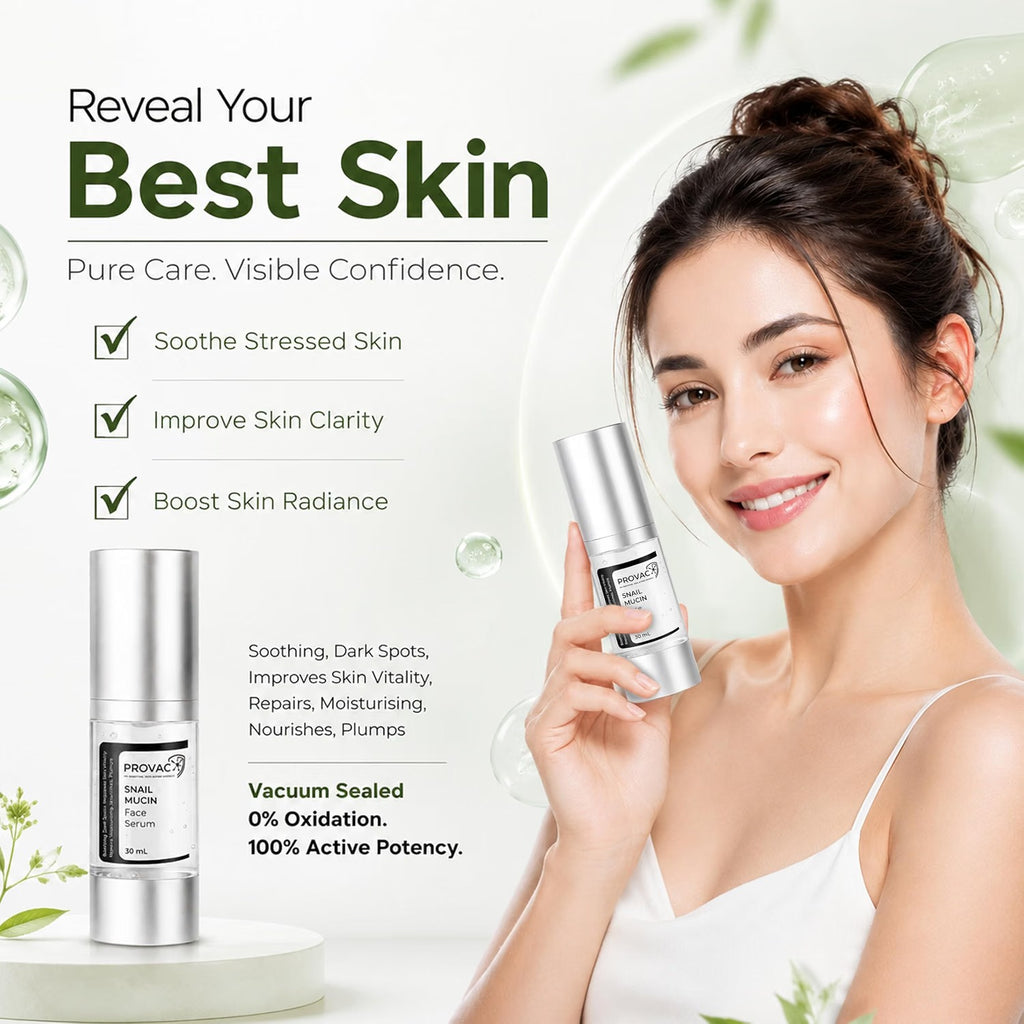 Provac Korean Snail 96 Mucin Serum (30ml) – Hydrating & Damage repair
