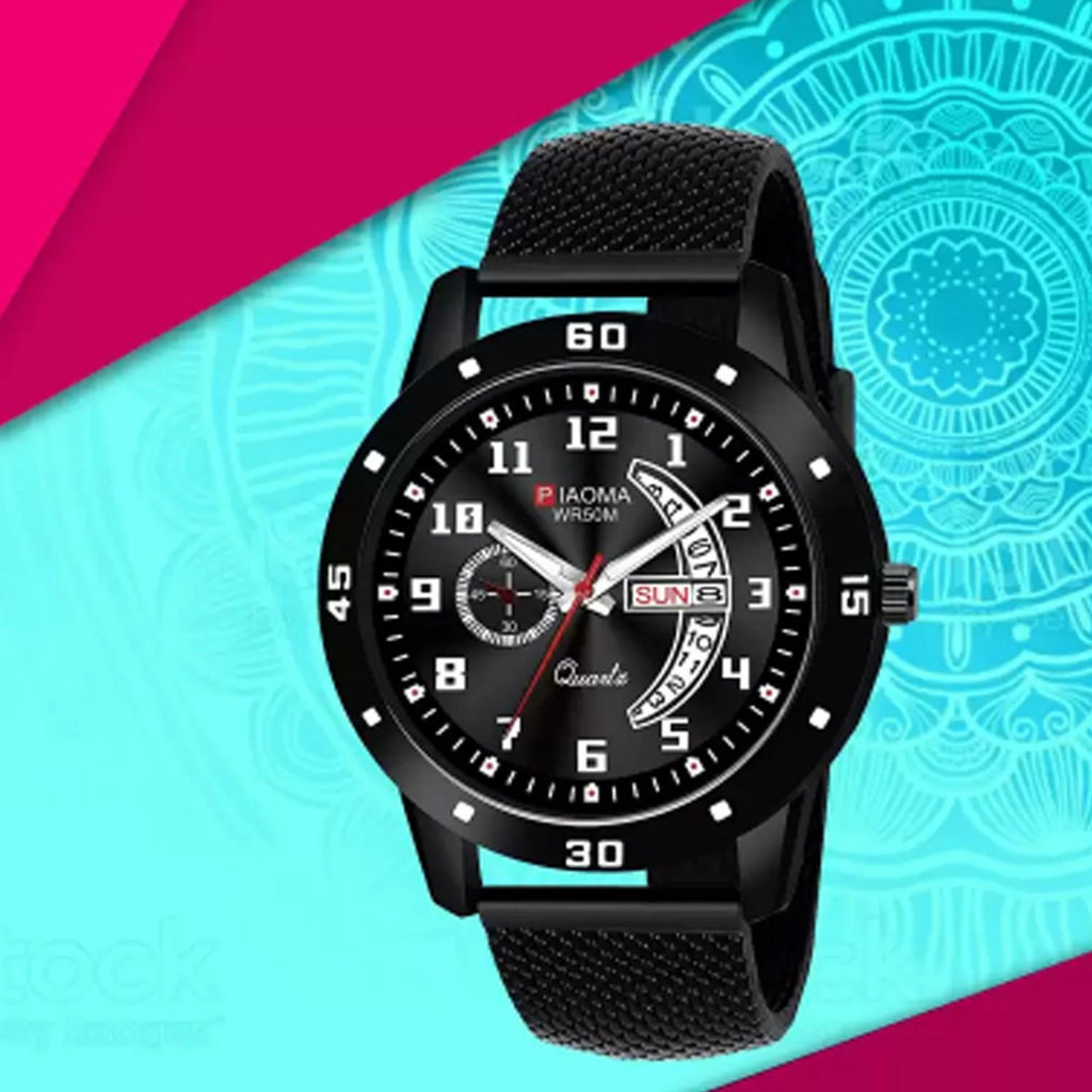 Piaoma NA Day And Date Functioning High Quality Combo Of King Printed Bracelet Analog-Digital Watch  - For Men