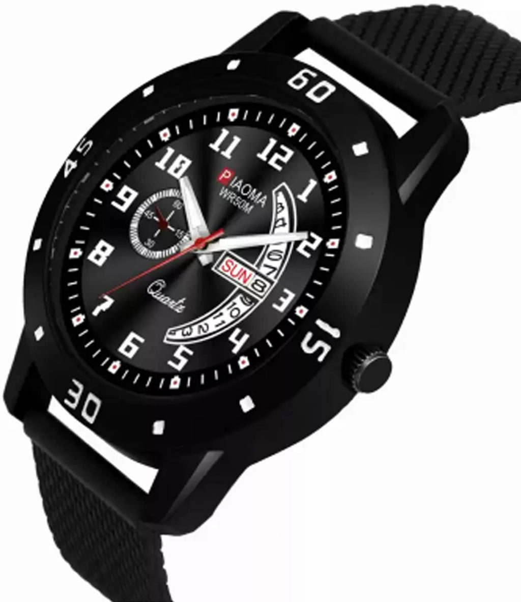 Piaoma NA Day And Date Functioning High Quality Combo Of King Printed Bracelet Analog-Digital Watch  - For Men