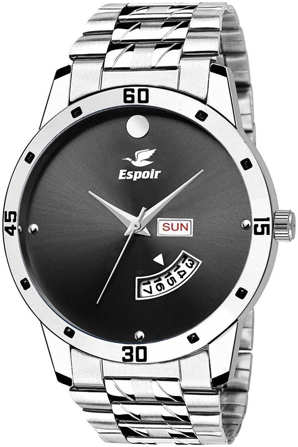 Espoir LCS-8066 BLACK DIAL DAY & DATE FUNCTIONING Analog Watch  - For Men